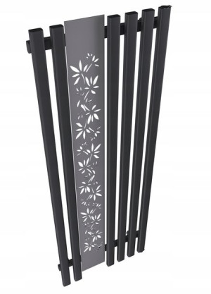 Grzejnik dekoracyjny FLOWER 180x60 CZARNY MAT