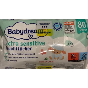 Babydream chusteczki extra sensitive 80 szt