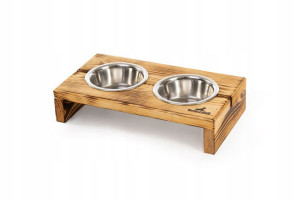 NobleDOG - S - Drewniany stojak na miski pies EKO