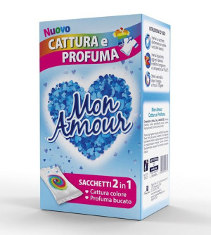 Mon Amour Sacchetti 2w1 - chusteczki zapachowe do prania przeciw farbowaniu