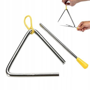 Trójkąt Instrument Muzyczny Stalowy Rytmika 11 Cm