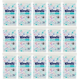 Cleanic Kindii, Pure, bawełniane płatki kosm. dla niemowląt pakiet 15x60szt
