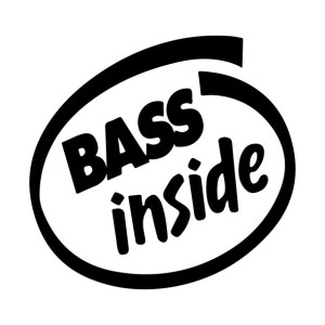 Naklejka na auto samochód wodoodporna BASS INSIDE