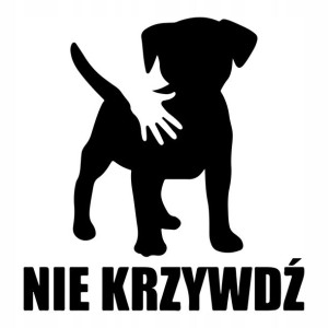 Naklejka na auto samochód wodoodporna NIE KRZYWDŹ