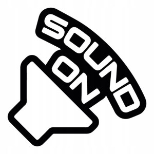 Naklejka na auto samochód wodoodporna SOUND ON