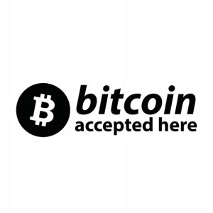 Naklejka na auto wodoodporna BITCOIN ACCEPTED HERE