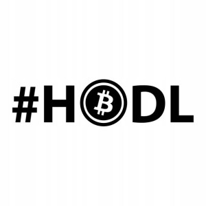 Naklejka na auto wodoodporna BITCOIN BTC HOLD