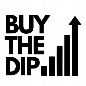 Naklejka na auto wodoodporna BITCOIN BUY THE DIP