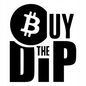 Naklejka na auto wodoodporna BITCOIN BUY THE DIP