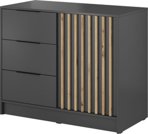 Komoda z szufladami KELLY Szafka 105 cm lamele