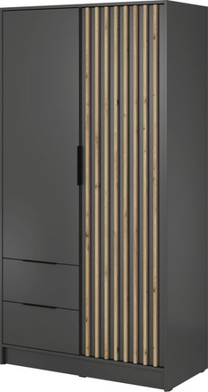 Szafa KELLY 105 cm Garderoba szuflady półki grafit