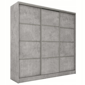 Szafa przesuwna 200 cm TOP beton mat szuflady