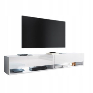 Szafka RTV AROMA Biały Stolik pod TV 180 cm połysk