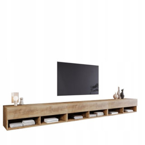 Nowoczesna szafka 300 cm RTV AROMA kasztan