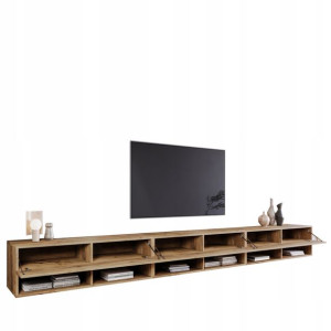 Nowoczesna szafka 300 cm RTV AROMA kasztan