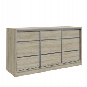 Komoda mini Szafa przesuwna dąb sonoma 160 cm TOP