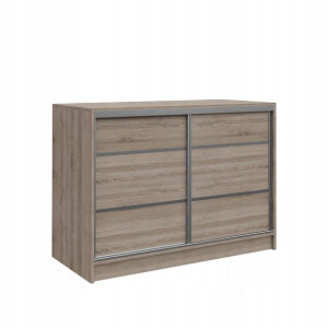 Komoda mini 120 cm Szafa przesuwna dąb trufla TOP