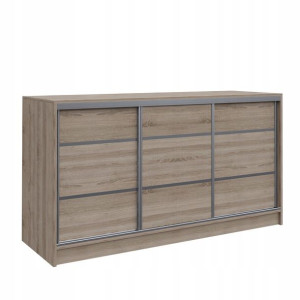 Komoda mini Szafa przesuwna dąb trufla 160 cm TOP