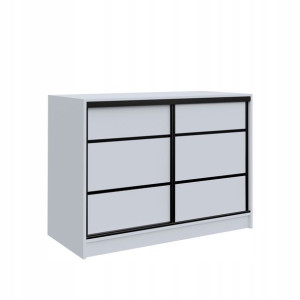 Biała Komoda mini Szafa przesuwna 120 cm LOFT