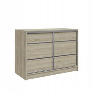 Komoda mini Szafa przesuwna 120 cm dąb sonoma TOP