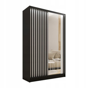 Szafa przesuwna 120 cm z lamelami lustro LAMEL 3D