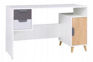 Biurko JORK szuflady półki 130 cm