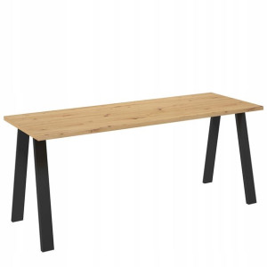 Stół KEVIN na metalowych nogach 185x67 dąb artisan