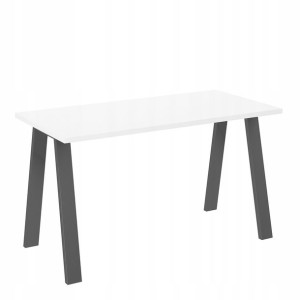 Stół KEVIN loft metalowe nogi biały blat 138x67