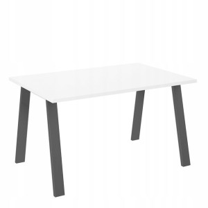 Biały stół KEVIN 138x90 metalowe nogi styl loftowy