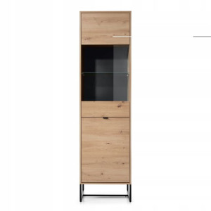 Witryna wysoka loft do salonu ENBER Dąb Artisan