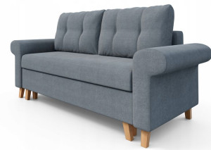 Szara sofa rozkładana kanapa wersalka OLGA II