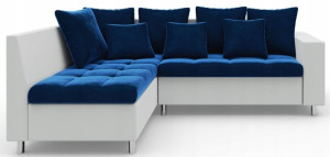 Narożnik ekoskóra plusz sofa rogówka z pufą ARETA