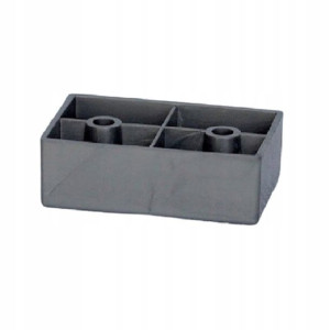 Nóżka stopka meblowa prostokątna aluminium mat
