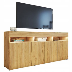 Komoda Szafka RTV dąb craft złoty 175 cm PREMIUM