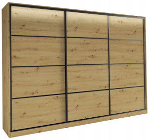 Szafa przesuwna z szufladami 280 cm artisan LOFT