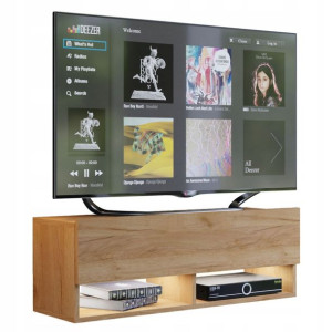 Szafka TV Stolik RTV dąb złoty craft QUAD 105 cm