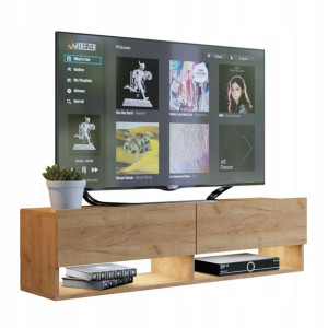 Szafka RTV Komoda dąb złoty craft QUAD 140 cm