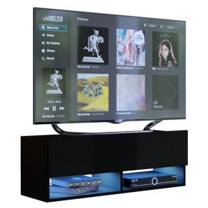 Szafka pod telewizor czarny połysk 105 cm QUAD