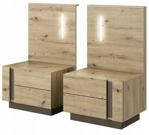 Stoliki nocne z szufladami dąb artisan 60 cm LINDA