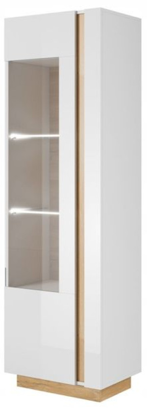 Nowoczesna witryna biała połysk 60 cm LINDA