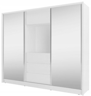 Szafa przesuwna 250 cm Szafka RTV biała VISION