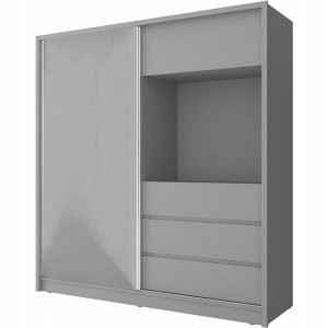 Duża szafa z szufladami pod TV grafit 200cm VISION