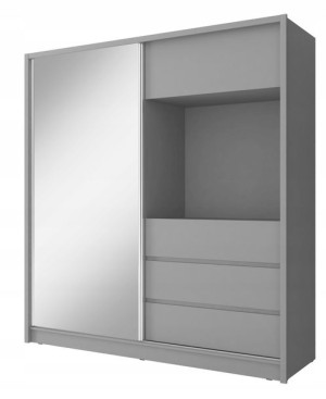 Szafa przesuwna Szafka RTV grafit 200 cm VISION