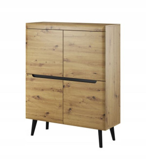 Komoda do salonu Barek dąb artisan 107 cm RENI
