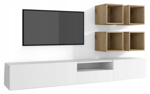 Meble do salonu 210 cm biały dąb artisan JAY