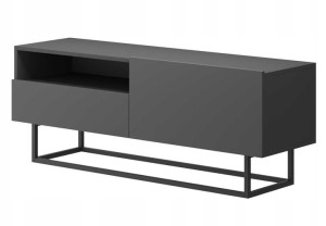 Loftowa szafka stolik rtv grafit mat 120 cm JAY