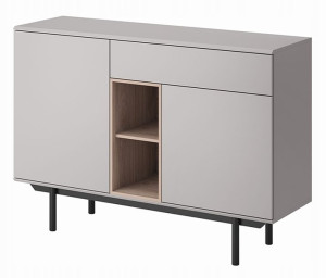 Nowoczesna komoda z szufladą 125 szara SHADOW