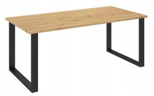 Duży stół do jadalni na metalowych nogach 185x90