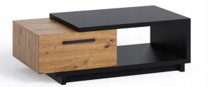 Ława stolik kawowy 120 Dąb Artisan/Czarny Ismena
