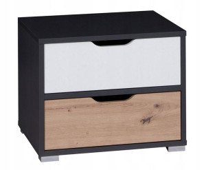 Szafka nocna EVO grafit dąb artisan